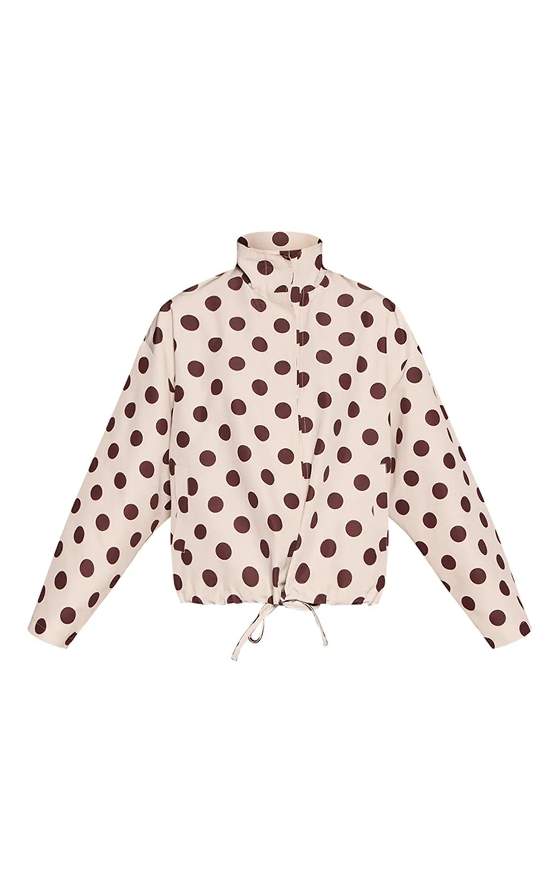 Polka Dot Button Up Windbreaker | PrettyLittleThing UK
