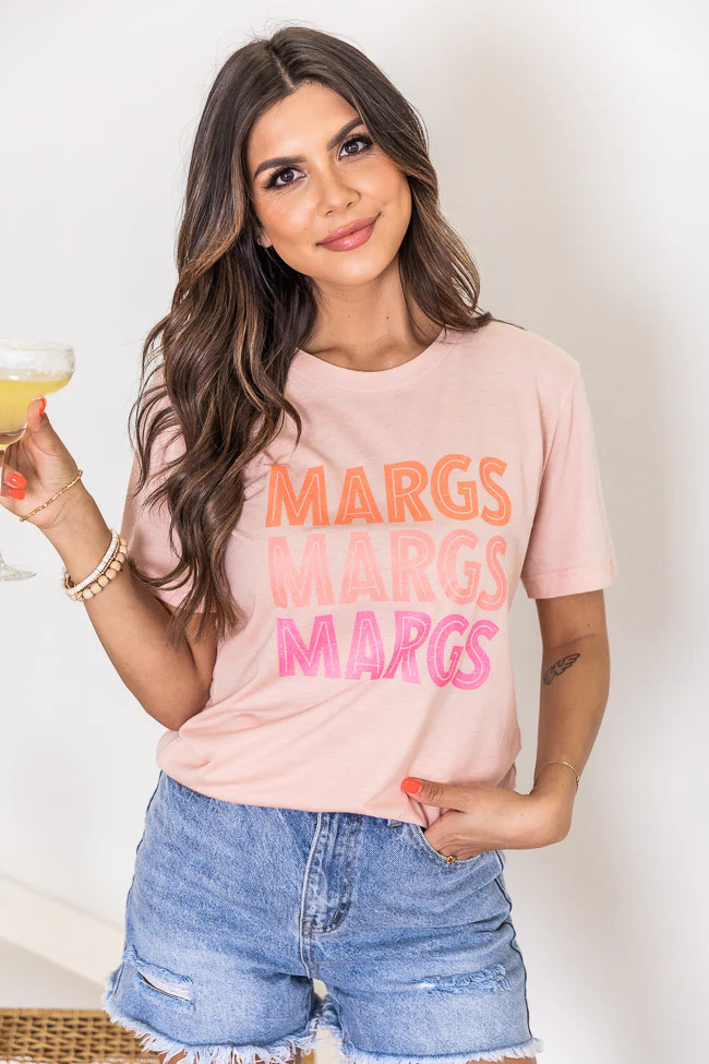 Margs Multi Peach Graphic Tee | Pink Lily