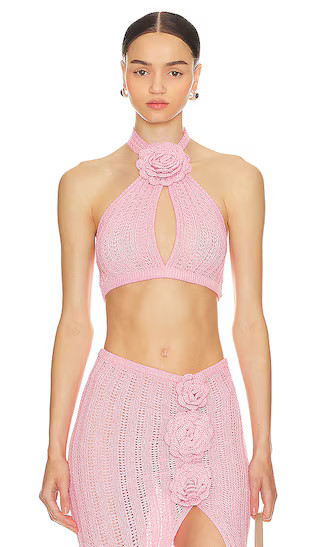 Stella Rosette Top in Pink | Revolve Clothing (Global)