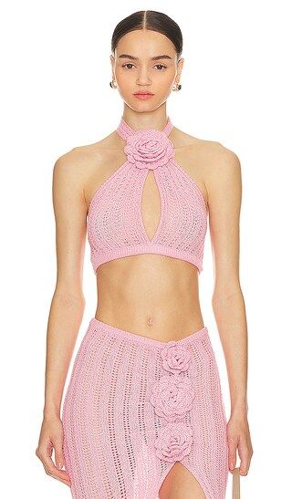 Stella Rosette Top in Pink | Revolve Clothing (Global)