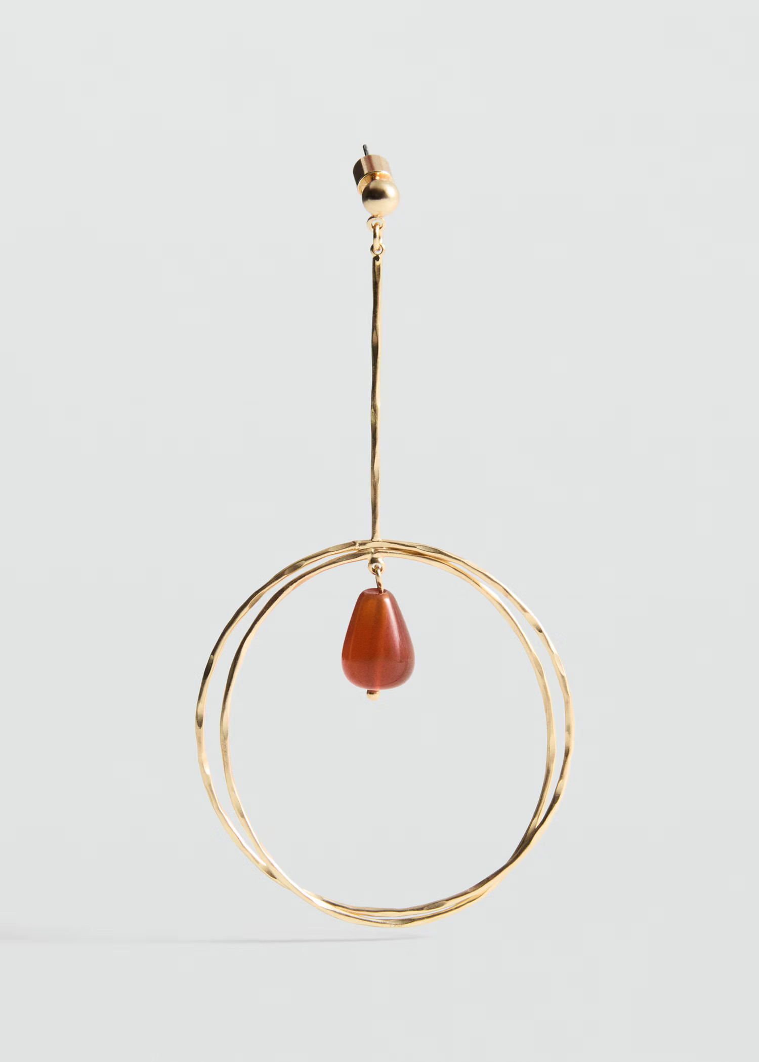 Hanging hoop earrings with ball detail - Women | MANGO USA | Mango (US/MX/AU)