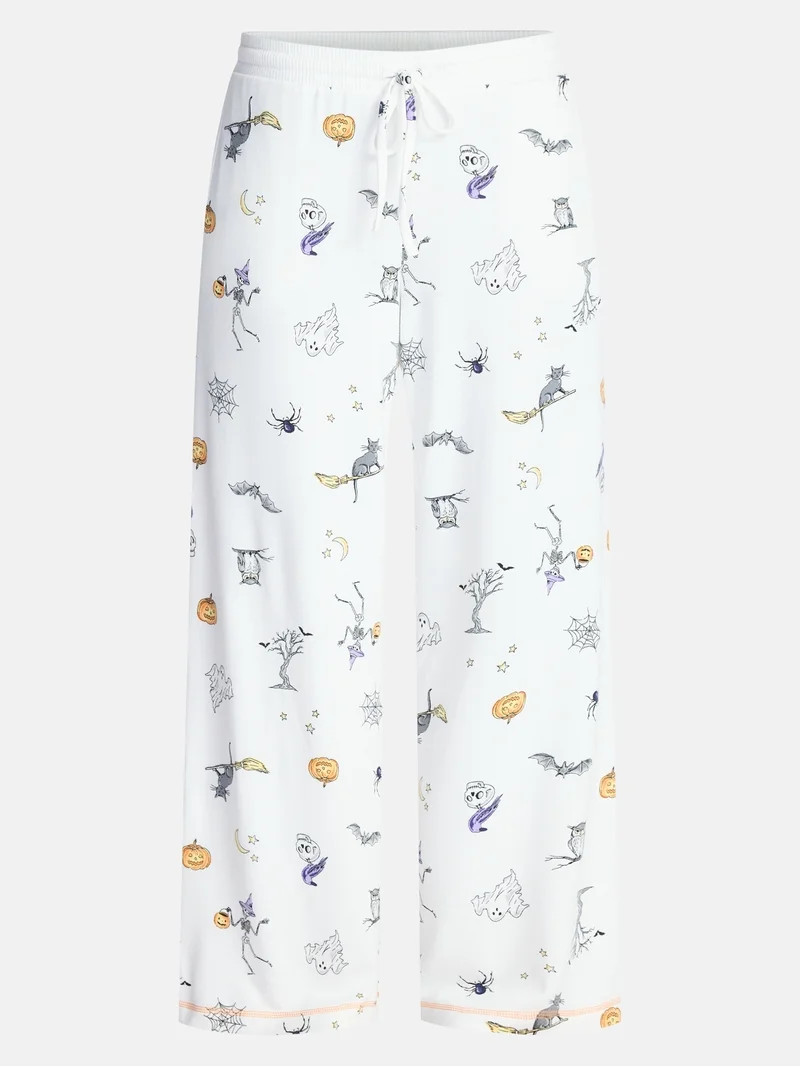 Halloween and Fall Women's Hacci Knit Sleep Pants from Way to Celebrate, 29.5" Inseam, Sizes XS-3... | Walmart (US)