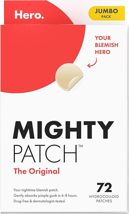 Mighty Patch Original patch from Hero Cosmetics – The #1 Hydrocolloid Acne Pimple Patch for Shr... | Amazon (US)