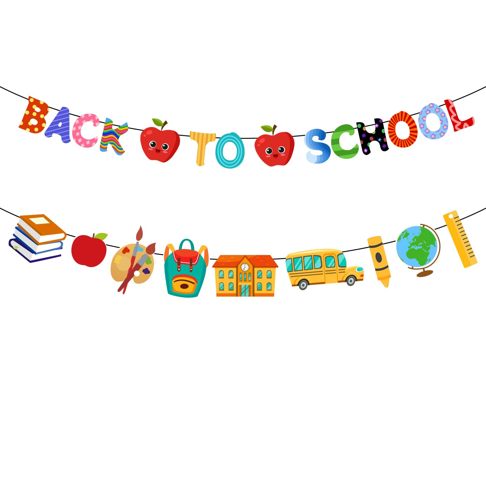 Back to School Banner Backdrop, Pre-assembled First Day of School Decorations for Classroom Wall ... | Amazon (US)