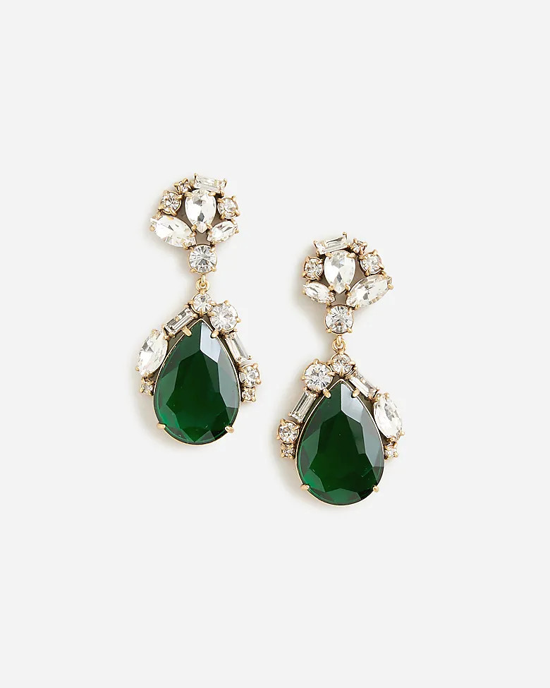 Teardrop crystal statement earrings | J. Crew US