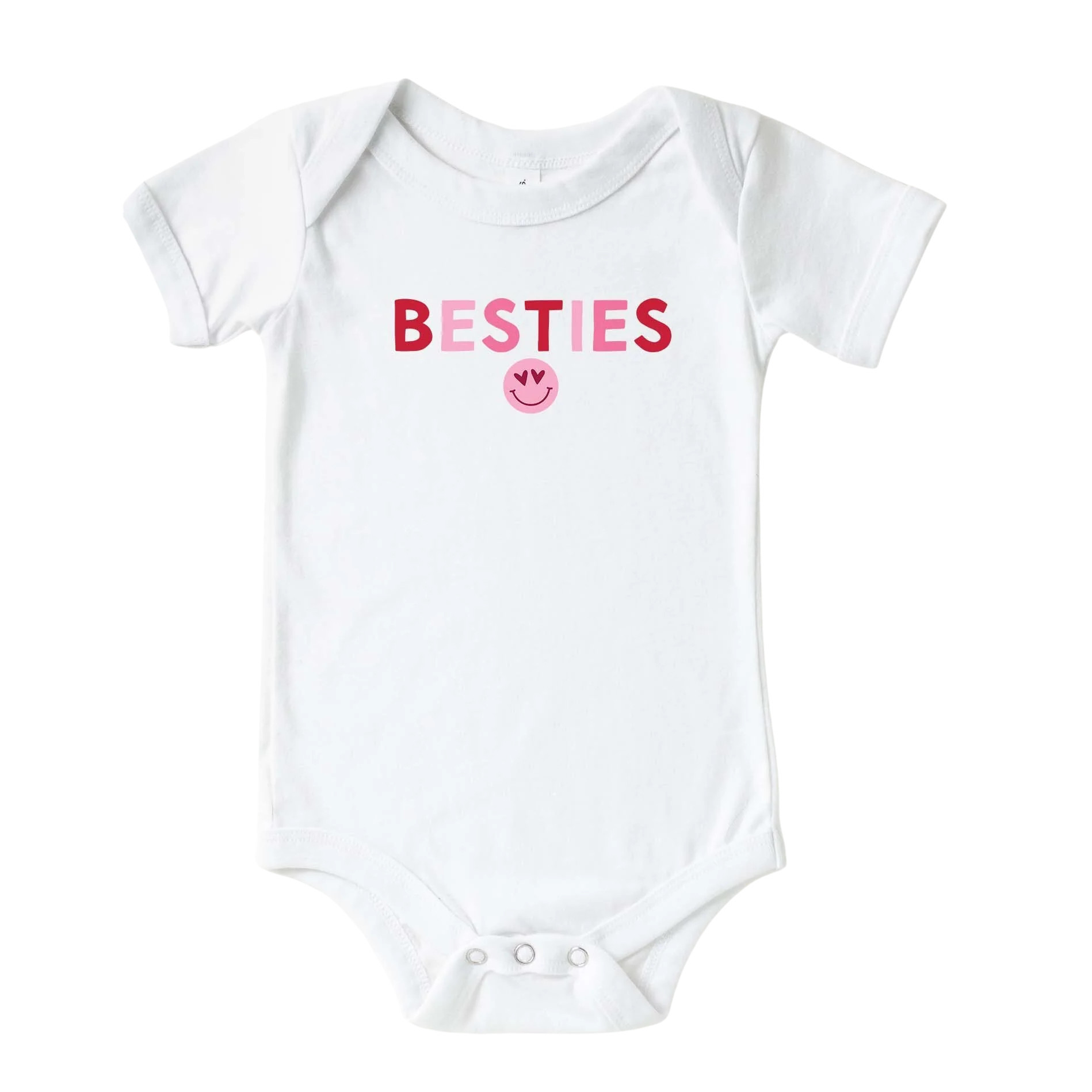 Besties Graphic Bodysuit | White | Caden Lane
