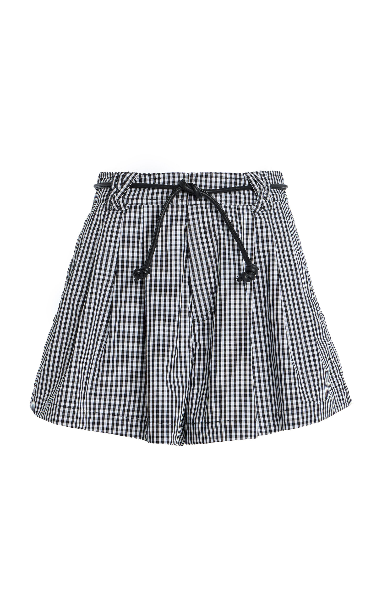 Neci Belted Gingham Cotton Shorts | Moda Operandi (Global)
