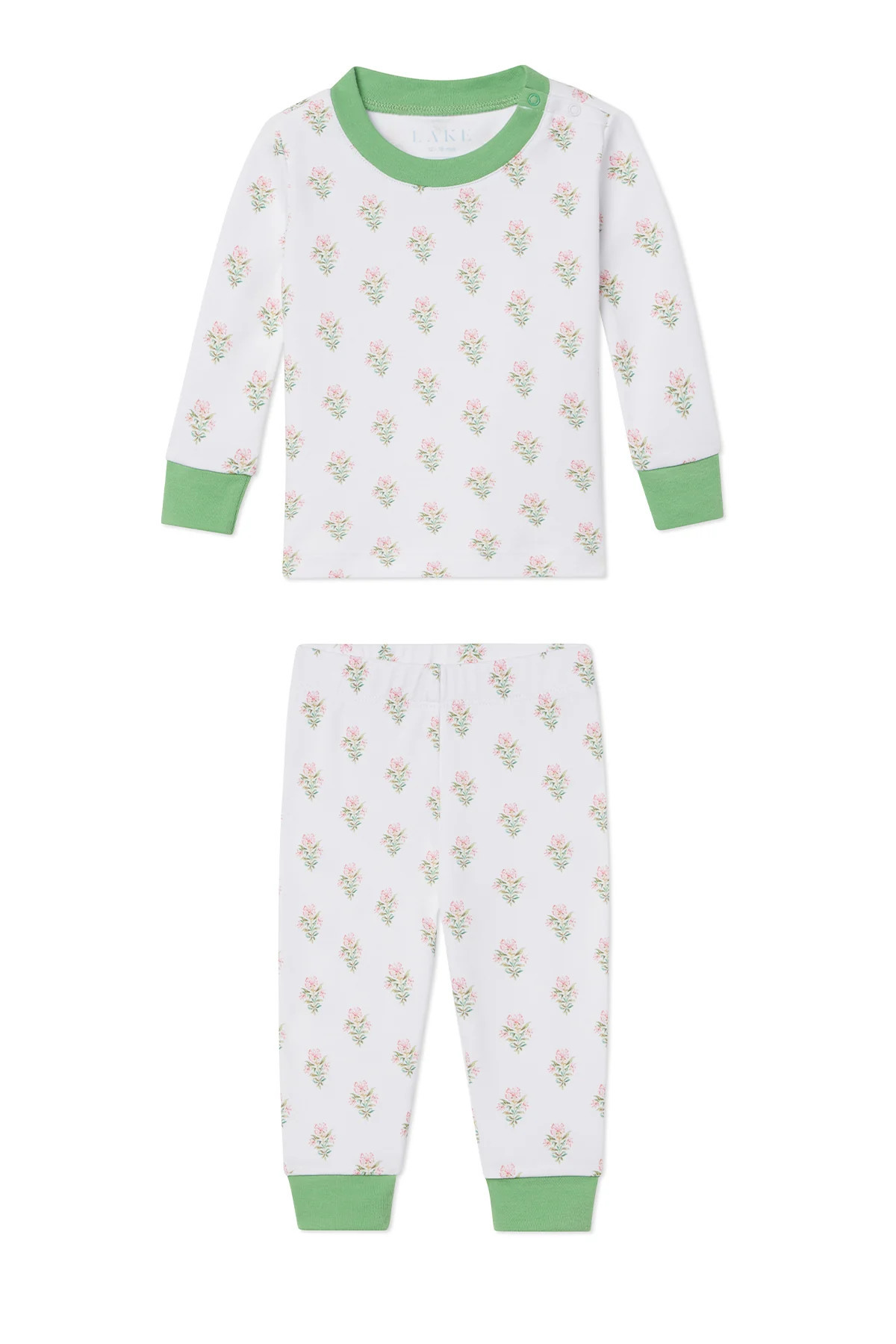 Baby Long-Long Set in Pink Flora | Lake Pajamas