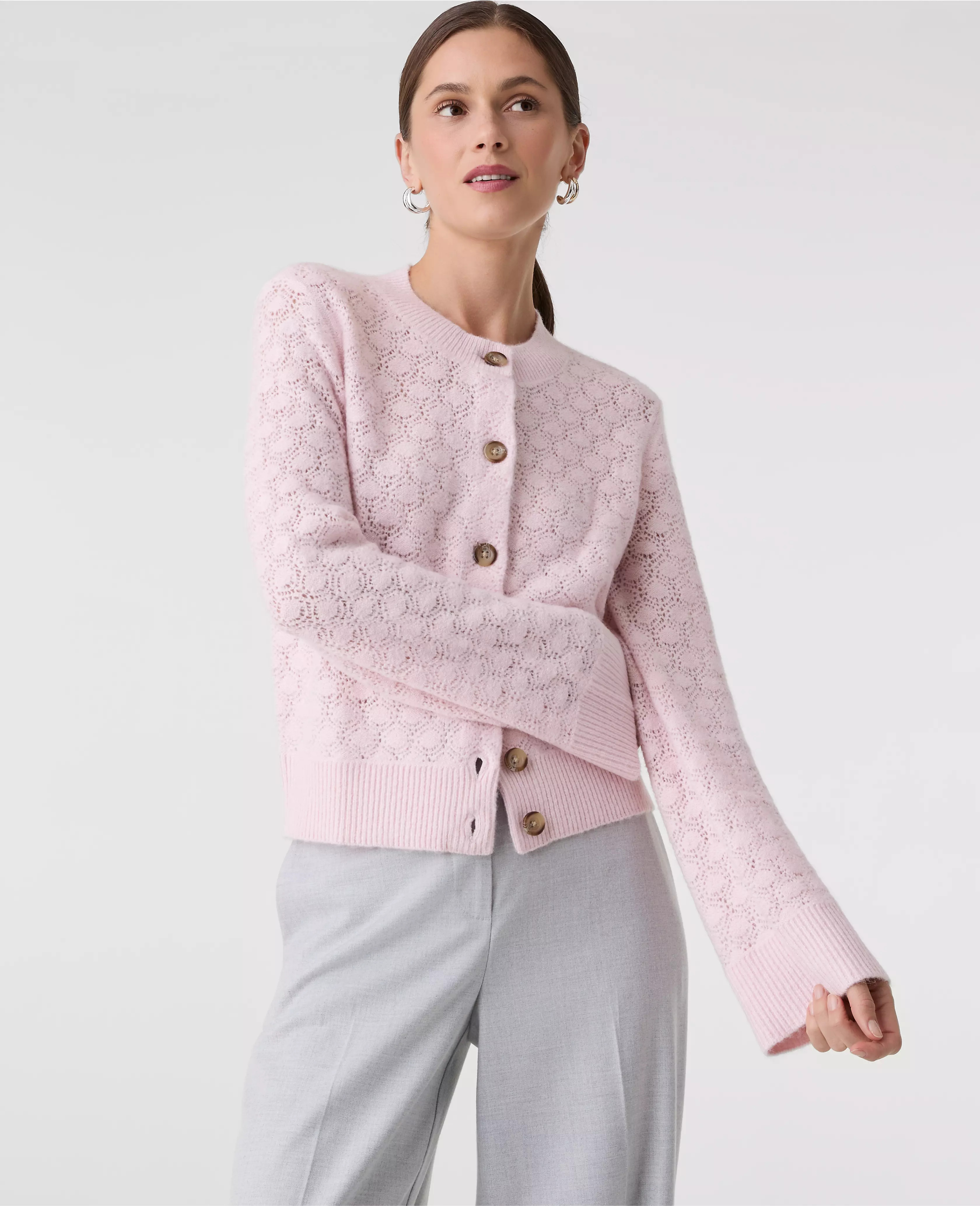 Honeycomb Stitch Cardigan | Ann Taylor