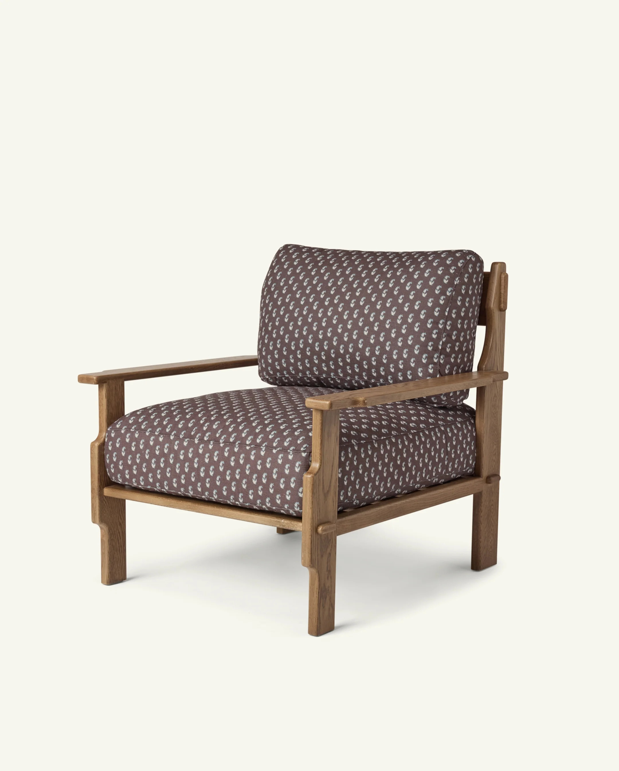 Leela Lounge Chair in Cocoa Floral | Häti Home