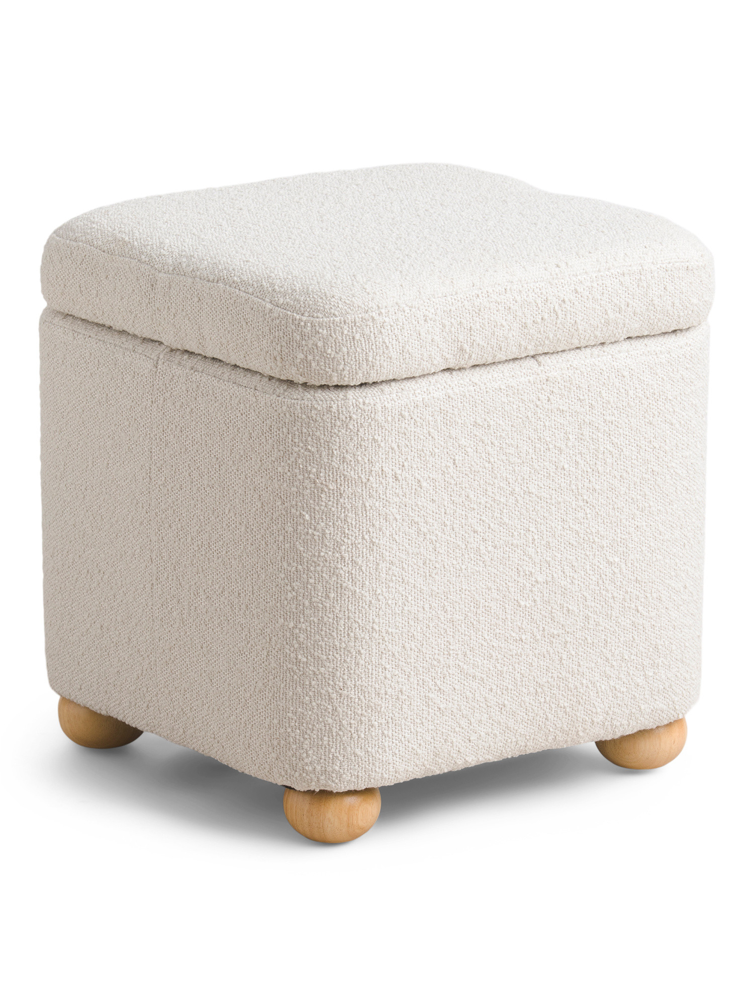Juniper Boucle Storage Ottoman | TJ Maxx