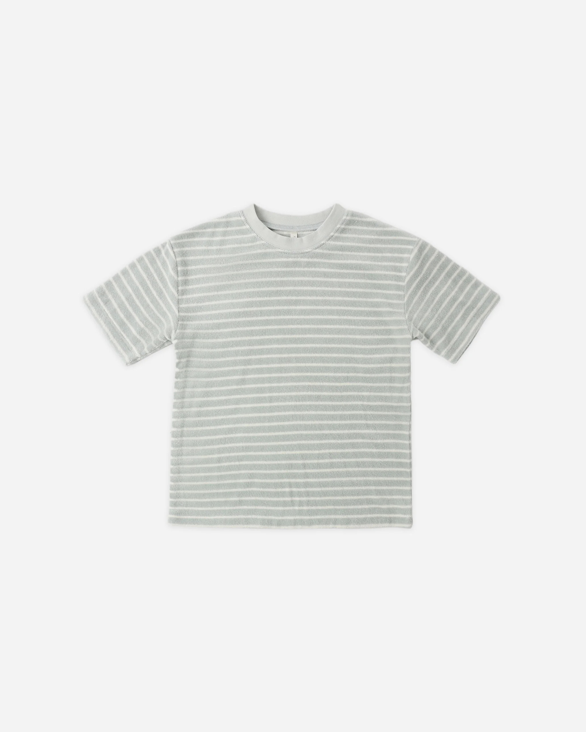 Terry Relaxed Tee Seafoam Stripe | Rylee + Cru