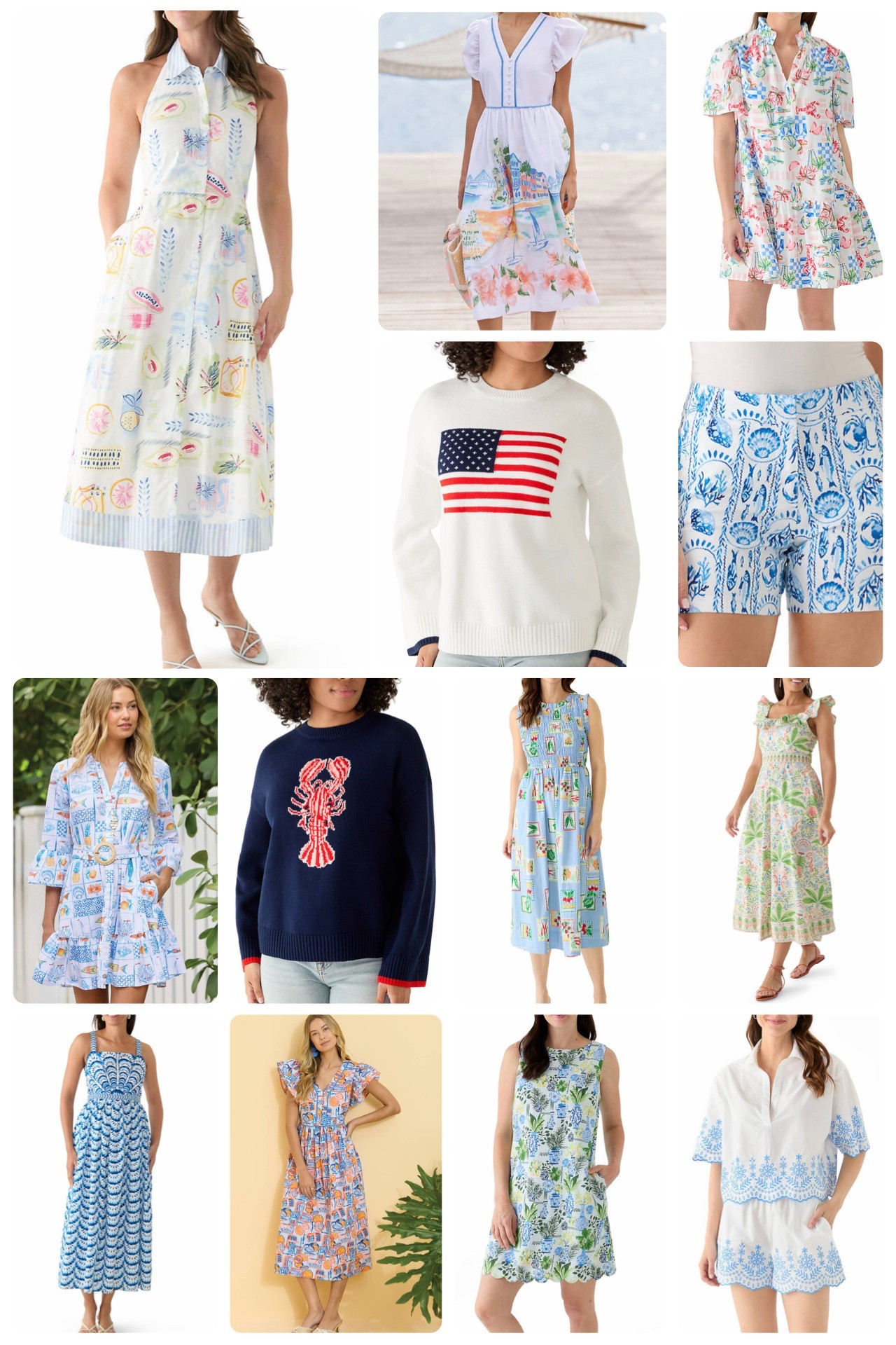 Belk Summer Fashion Finds Under $60 ☀️🩵

So many cute summer fashion finds from Belk right now 🌴🩵 Loving all the coastal prints, patriotic sweaters, chinoiserie-inspired styles, lobster details, and colorful resort-ready dresses for summer vacations, beach trips, brunch, and everyday wear ☀️

These pieces look so much more expensive than they are and there are so many fun prints and silhouettes to choose from ✨ From breezy midi dresses and matching sets to patriotic knits and coastal-inspired minis, these are perfect for summer styling all season long 🌺🐚🇺🇸

Most pieces are under $60 and several are on major sale 👏

Summer dresses, coastal style outfits, resort wear, patriotic fashion, chinoiserie print dresses, lobster sweater, blue and white fashion, vacation outfits, preppy summer style, beach vacation outfits, affordable summer fashion, Belk finds, coastal grandmother style, colorful summer dresses, southern style fashion 🩵

#LTKOver40 #LTKSaleAlert #LTKPetite