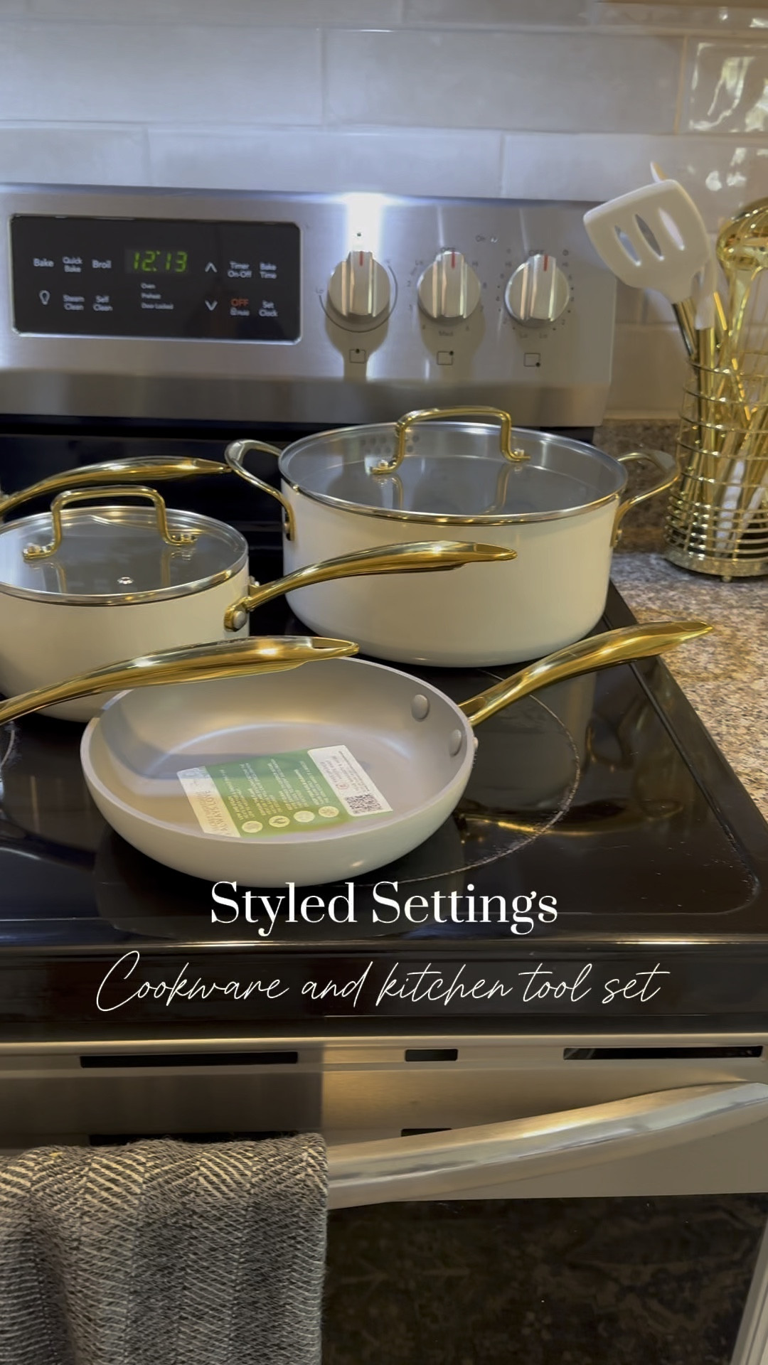 Beautiful cookware set and kitchen tool set from styled settings on sale on Amazon! Run! 

#LTKHome #LTKSaleAlert