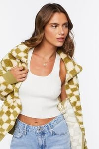 Checkered Faux Shearling Jacket | Forever 21 | Forever 21 (US)