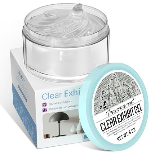 6 oz Exhibit Gel for Museum Exhibits, Removable Clear Exhibit Wax for Museum Collections, Reusable Exhibit Putty for Antiques, Glass, Ceramic and Action Figures. | Amazon (US)