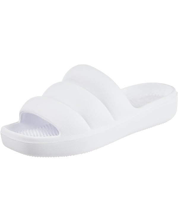 totes Women's Everywear Lightweight Waterproof Puffy Cloud Slide Sandal | Amazon (US)