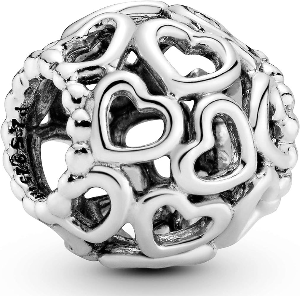 Pandora All Over-Herzen Charm Sterling-Silber 11 x 11 x 10,7 mm (T/H/B) | Amazon (DE)