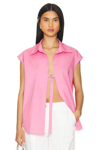 BY.DYLN Andi Sleeveless Shirt in Pink from Revolve.com | Revolve Clothing (Global)