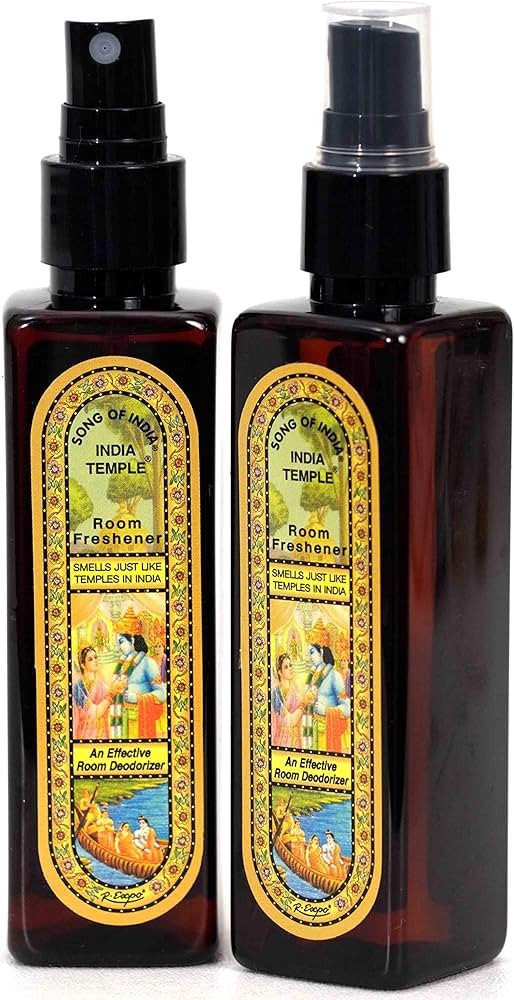 Song of India - India Temple Room Freshener Spray. Two Bottle Set 100ml or 3.38 oz. Each | Amazon (US)
