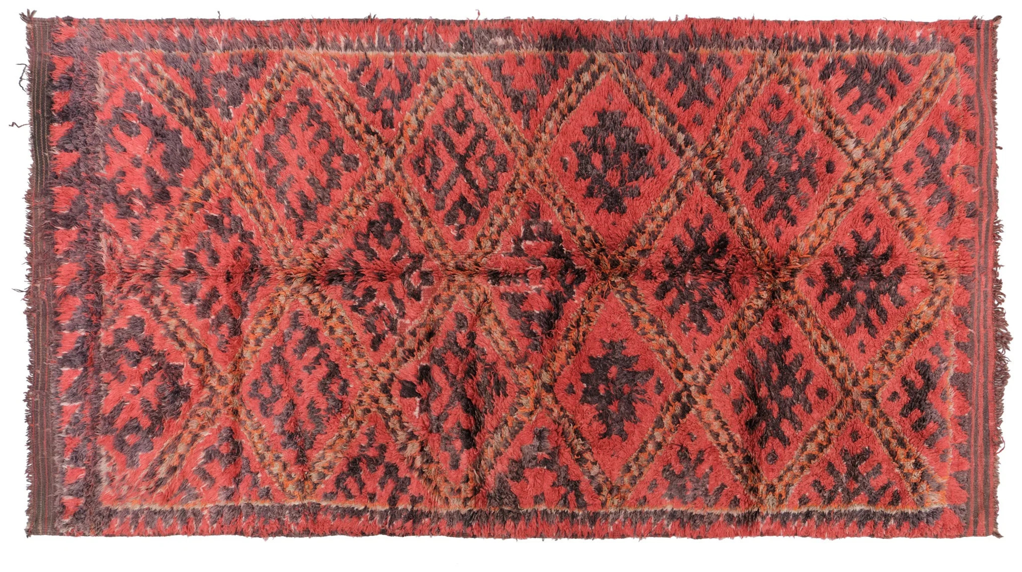 6' X 11' Vintage Moroccan Rug, Red - Boreas | Revival Rugs Inc