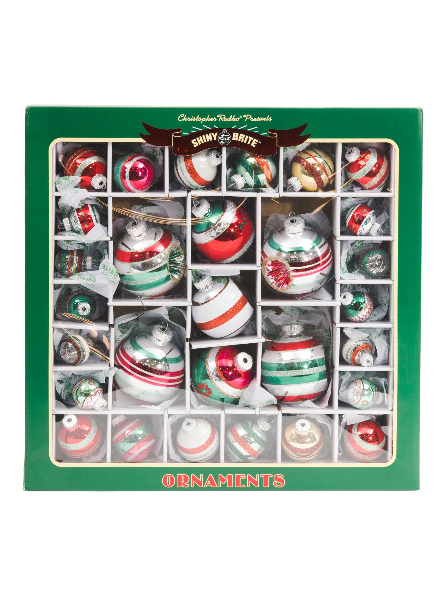 29pc Round And Reflector Ornaments Set | TJ Maxx