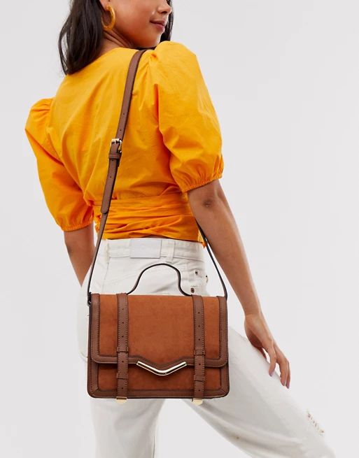 ASOS DESIGN v-bar structured satchel bag | ASOS US