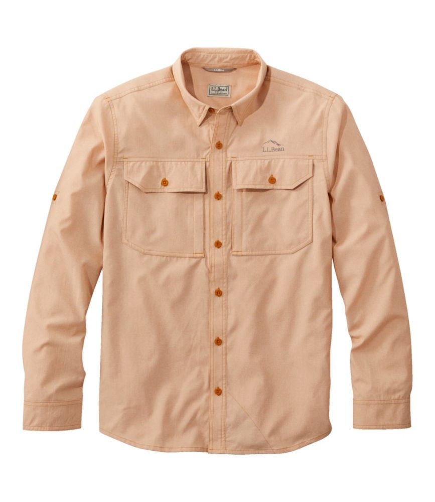 Men's Insect-Repellent Shirt, Long-Sleeve Dark Amber XXXL, Polyester Blend Synthetic/Nylon L.L.Bean | L.L. Bean