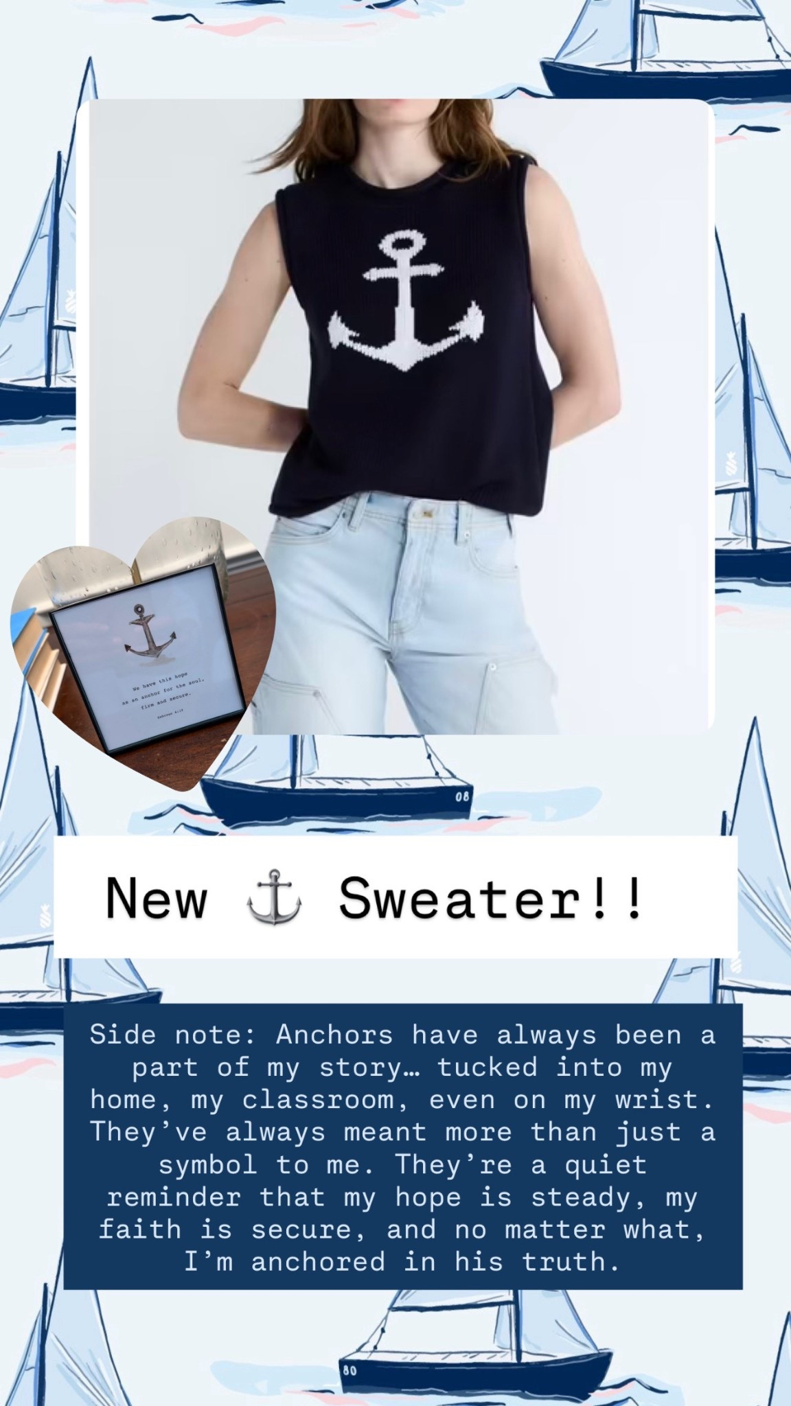 Love this ⚓️ sweater !!!!!!! 