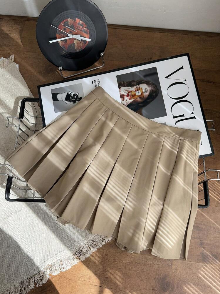 Comfortcana Plus Pleated Skirt | SHEIN