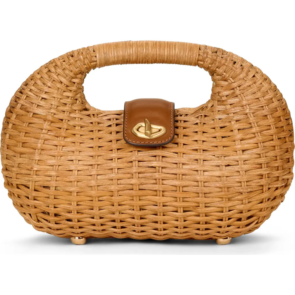 Cult Gaia Lydia Rattan Crossbody Bag in Toasted Natural at Nordstrom | Nordstrom