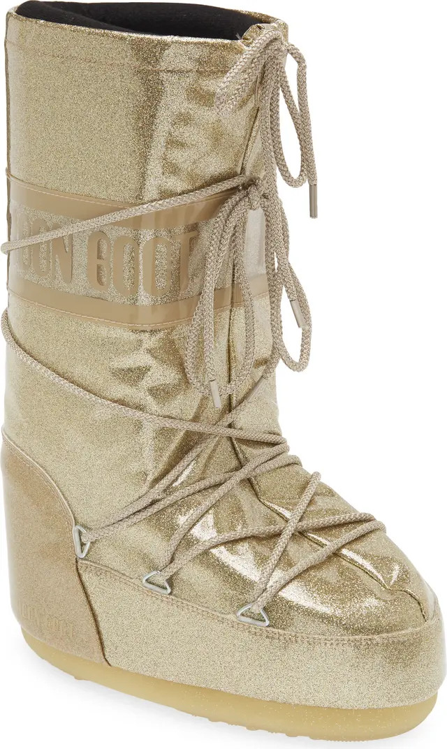 Moon Boot® Kids' Metallic Glitter Icon Water Repellent Moon Boot® | Nordstrom | Nordstrom