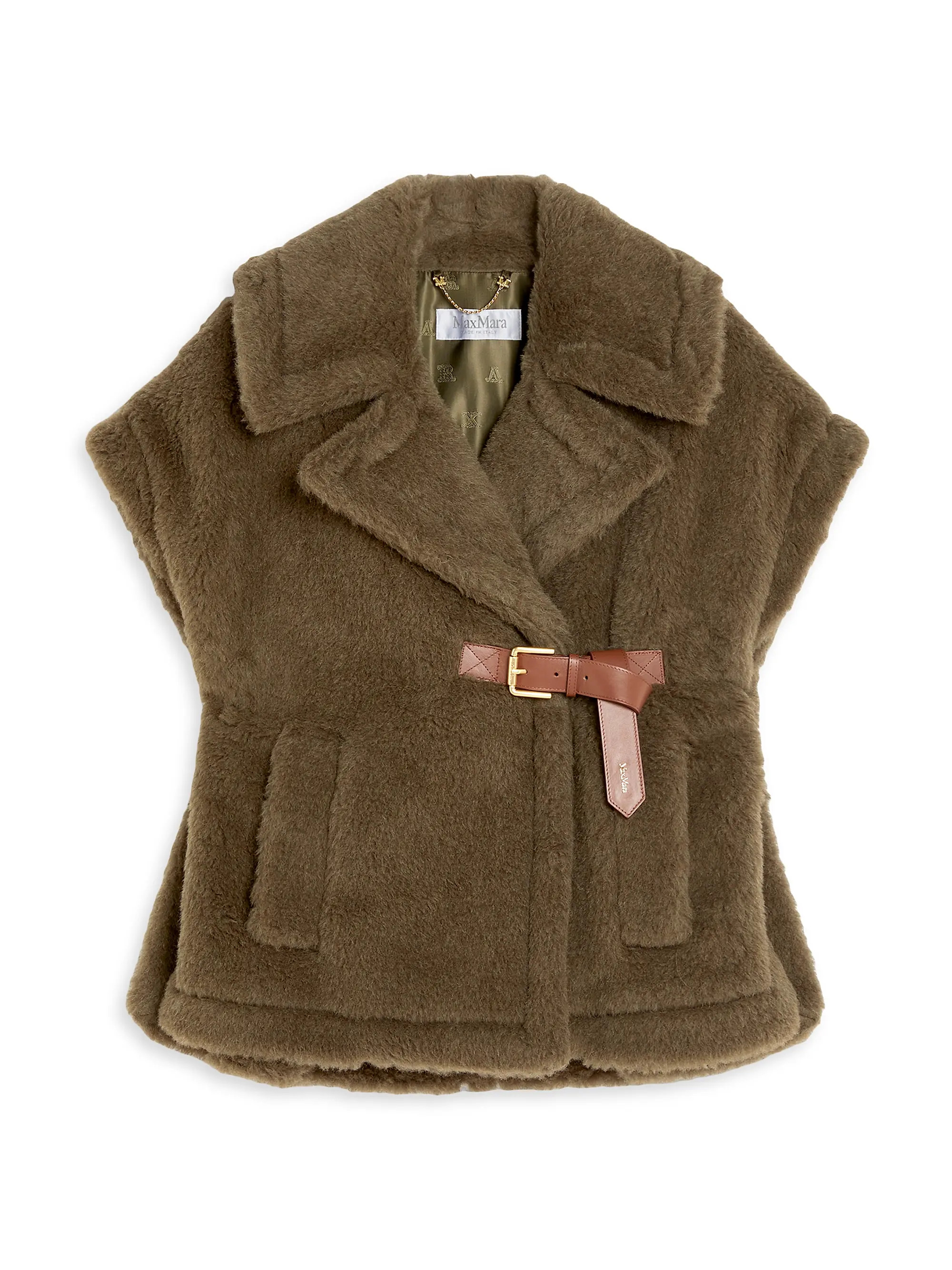 Shop Max Mara Alpaca-Wool Belted Vest | Saks Fifth Avenue | Saks Fifth Avenue