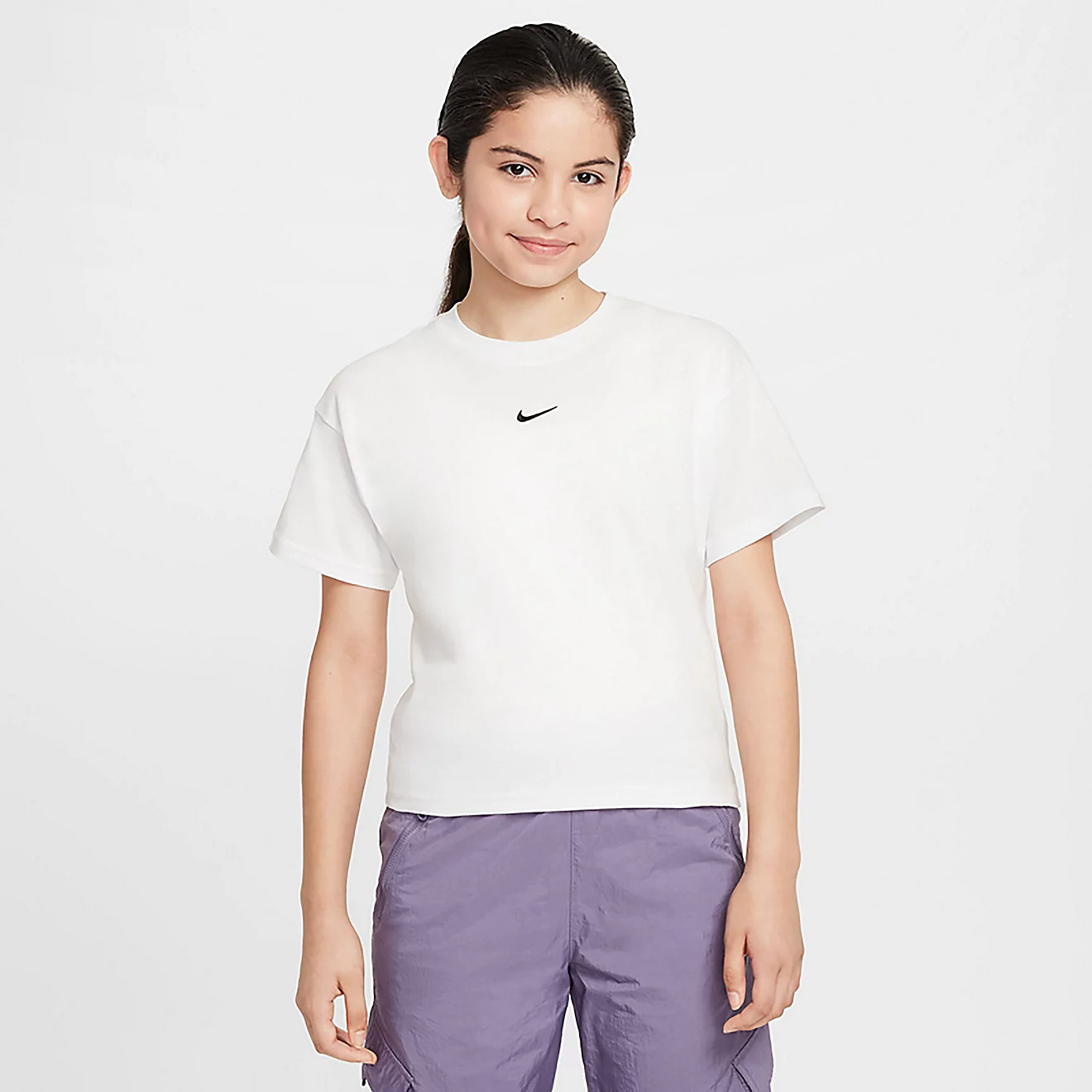 Nike Girls' Sportswear Essential Boxy Short Sleeve T-shirt | Academy Sports + Outdoors