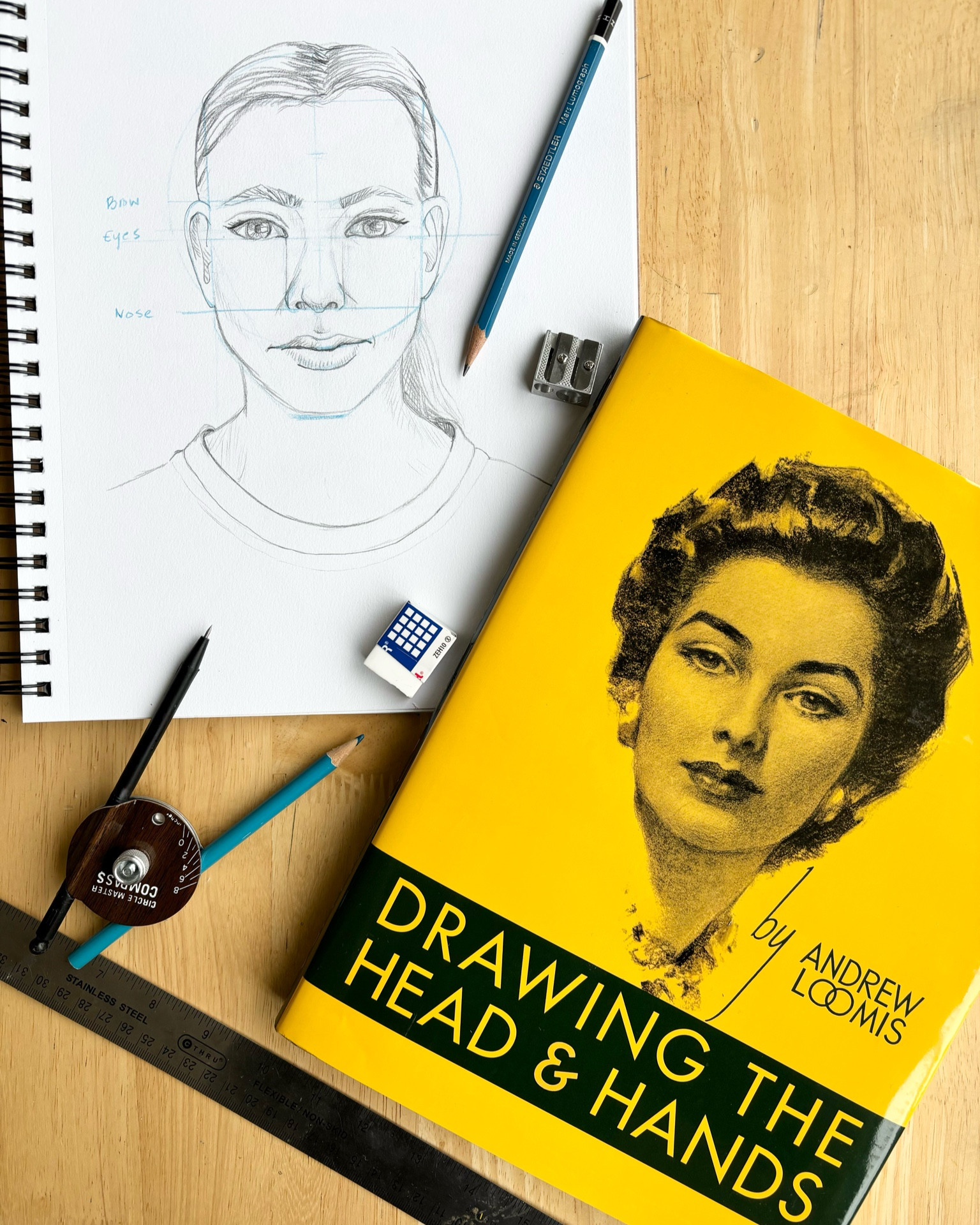 Trying out the Loomis Method for drawing faces from this classic book! 

#LTKfindsunder50