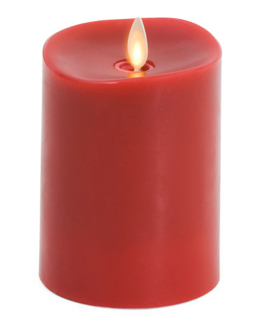 Melted Edge Smooth Pillar Led Candle | TJ Maxx