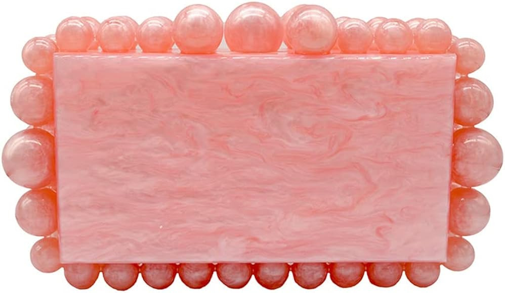 Tngan Women Acrylic Evening Clutch Box Purse Marble Handbag for Wedding Cocktail Party Banquet | Amazon (US)