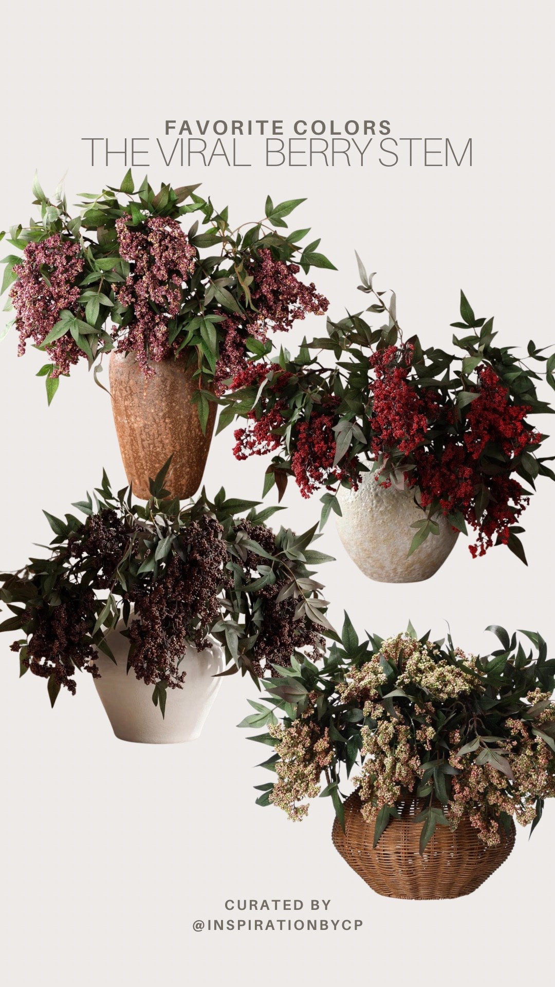 The most beautiful berry stems in the best sellers colors. I owe the purple one perfect for Fall…
#amazonhome #fallstems #berrystems #fauxflorals #designerinspired

#LTKSeasonal #LTKHome