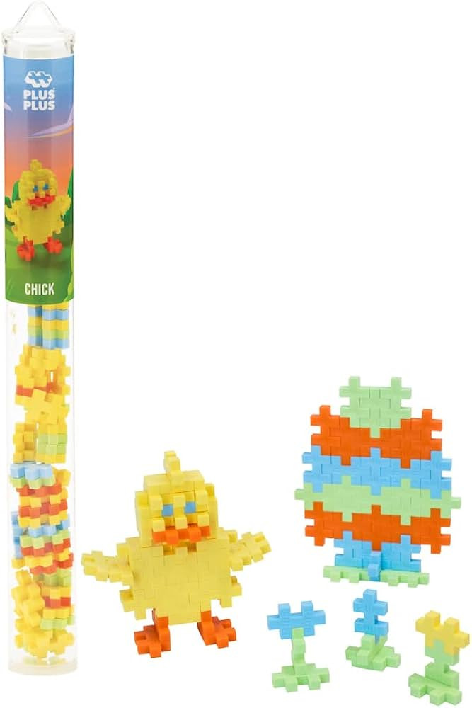 Plus Plus - Mini Maker Tube - Chick - 70 Piece, Construction Building Stem / Steam Toy, Interlock... | Amazon (US)