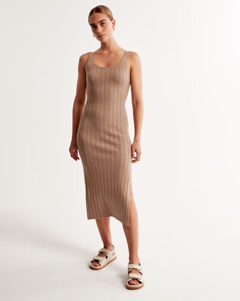 Ribbed Midi Sweater Dress | Abercrombie & Fitch (US)