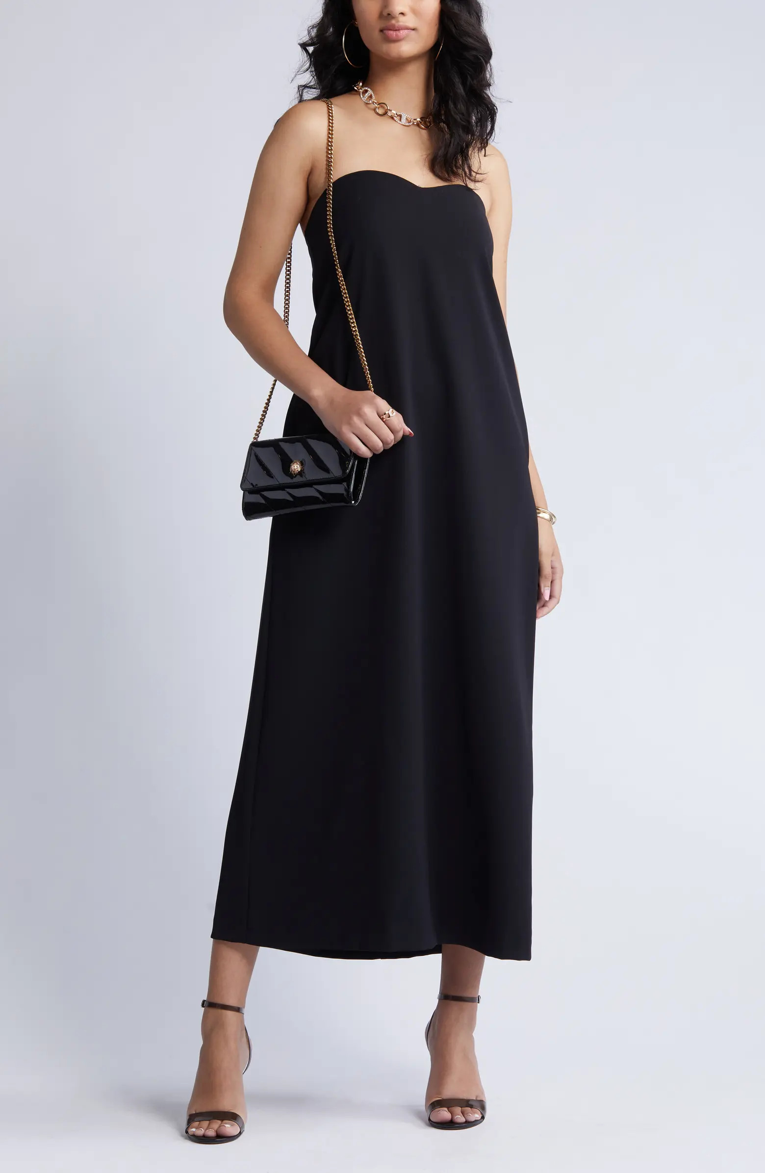 Open Edit Strapless Sweetheart Neck Dress | Nordstrom | Nordstrom