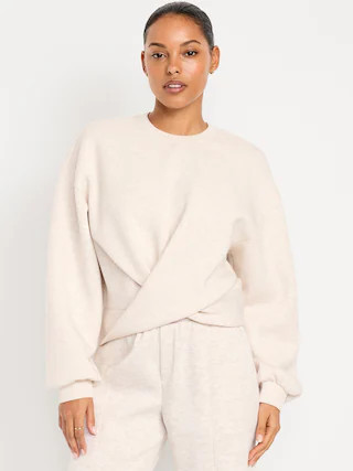 Bounce Fleece Twist-Front Top | Old Navy (US)