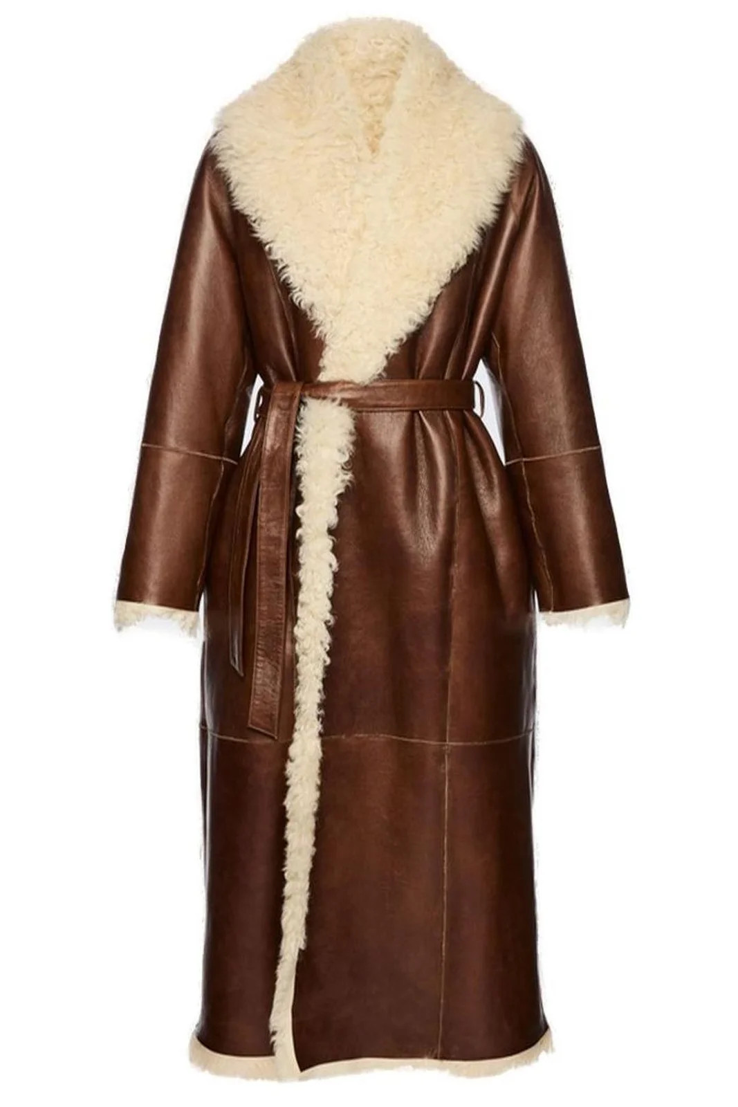 Magda Butrym Shearling Wrap Coat | Cettire Global
