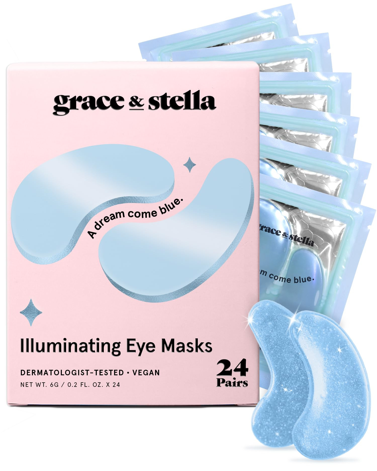 grace & stella Award Winning Under Eye Mask Reduce Dark Circles, Puffy Eyes, Undereye Bags, Wrink... | Amazon (US)