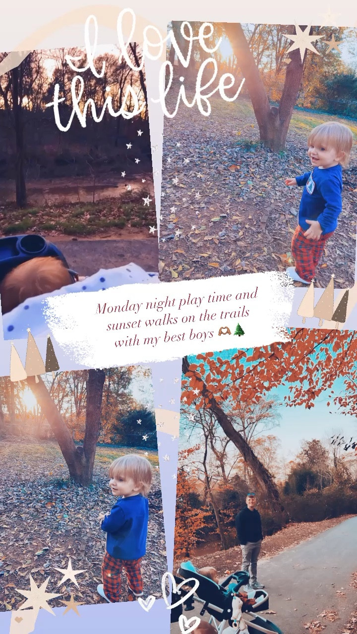 Monday night play time and sunset walks on the trails with my best boys 🫶🏽🌲

#LTKbaby #LTKfamily #LTKSeasonal