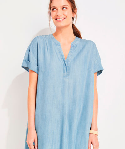Chambray Easy Tunic Dress | vineyard vines