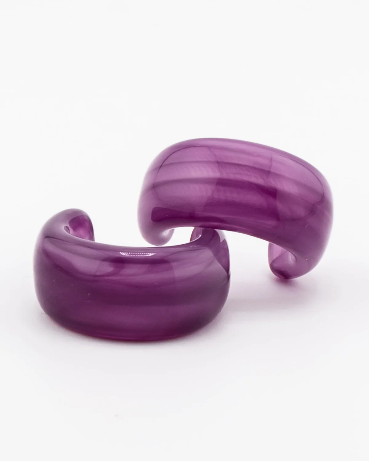Purple Mauve Acrylic Hoops | Kaleidoscope Living