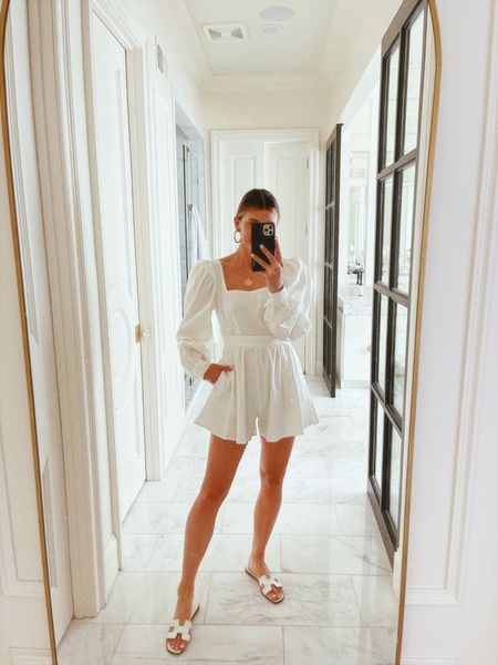 The prettiest linen romper for spring and summer! Got it in black and white. Cella Jane  

#LTKstyletip