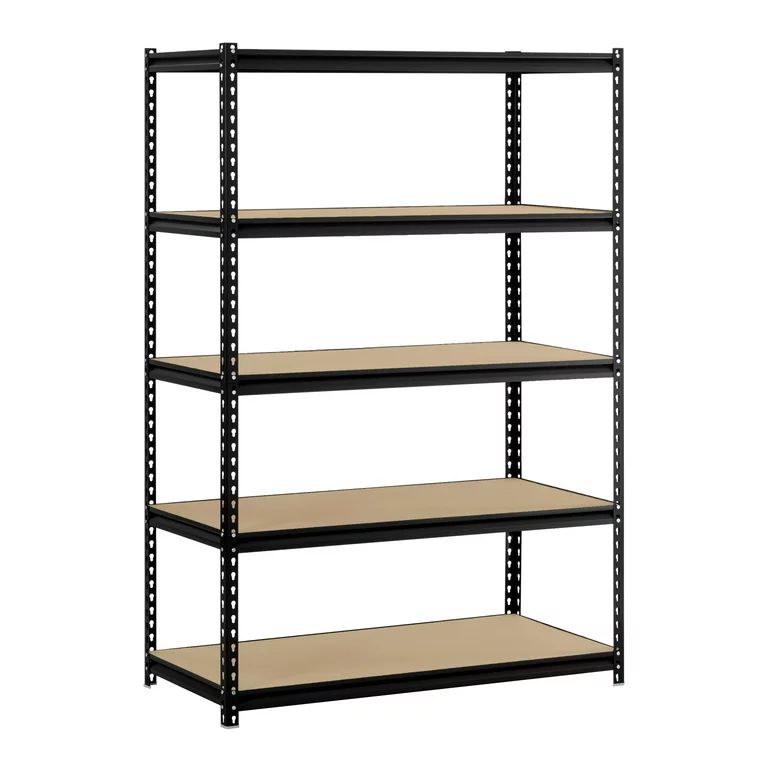 Muscle Rack 48"W x 24"D x 72"H 5-Shelf Steel Freestanding Shelving Unit; Black | Walmart (US)