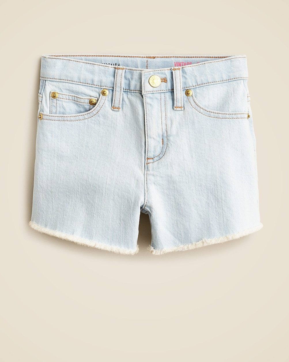 Girls' distressed denim short in light wash | J. Crew US